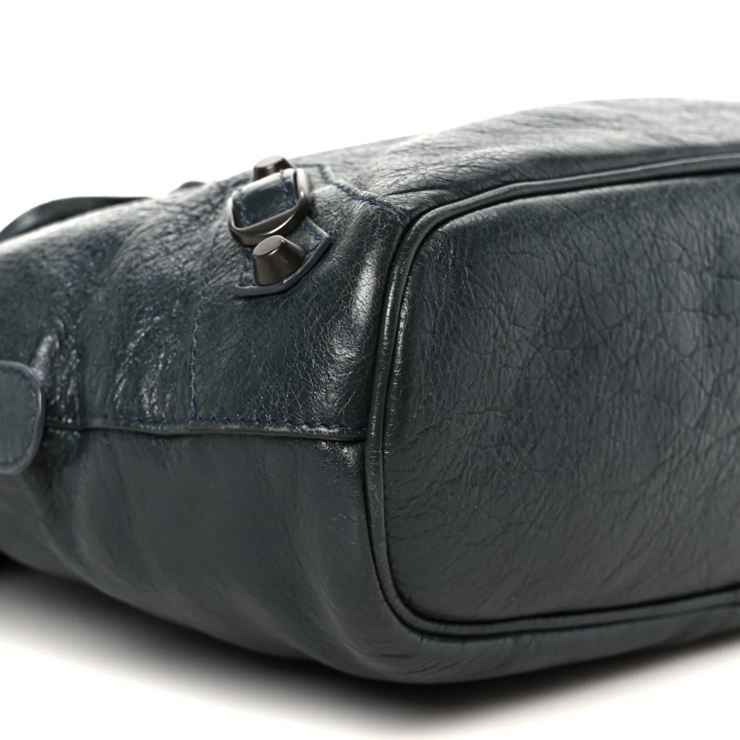 Agneau Classic Hardware Bowling Bag Anthracite