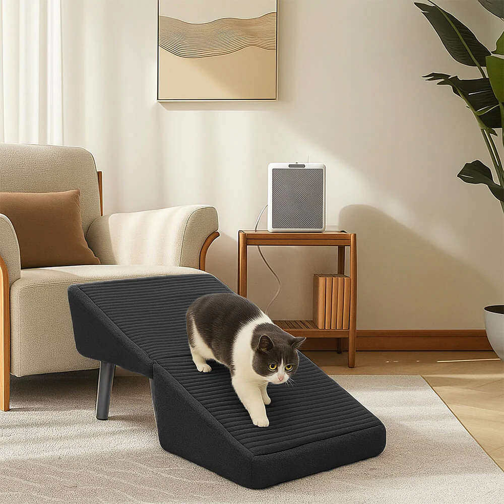 2-in-1 Convertible Wooden Home Step Stool Dog Ramp Stairs