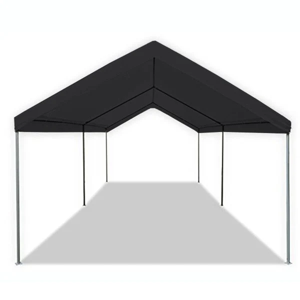10x20 ft Straight Leg Instant Canopy Tent with Sidewalls, Pop-Up Outdoor Party Shelter & Carport, Black