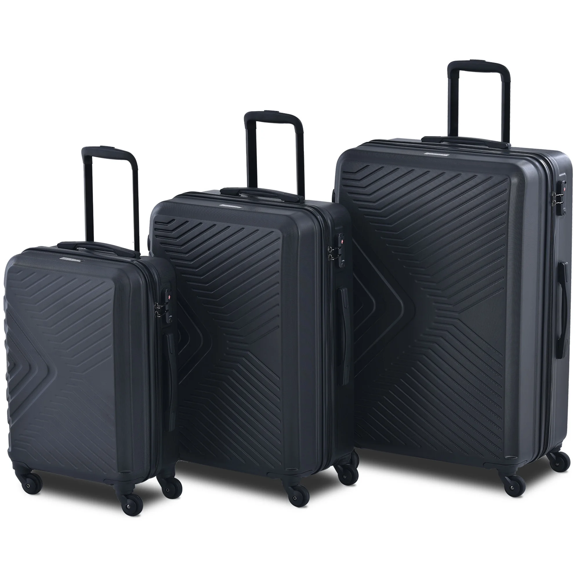 3 Piece Blue Luggage Travel Set, 20" 24" 28" Carry on Luggage with Spinner Wheels, Lightweight Hard Case Luggage Travel Suitcase Christmas Gifts for Business Trip Holiday Travel Cruise(Blue) - Image 3