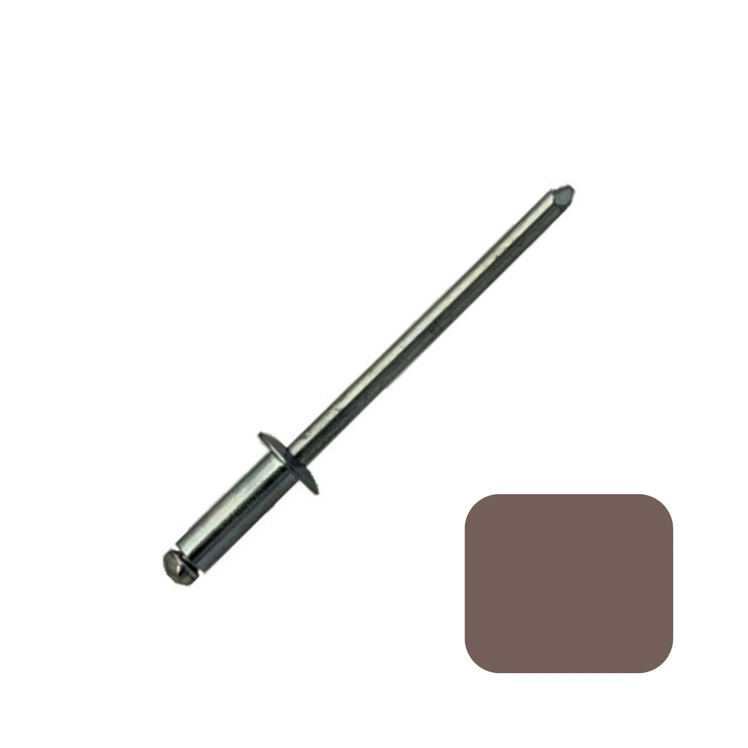 ScrooScoop Fastener #42D Steel Blind Rivets, Beaver Brown, 100-Pack (Bag)