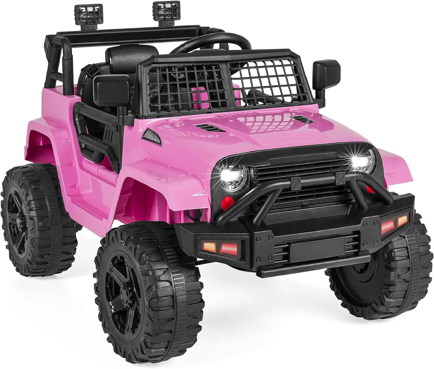 Camion électrique pour enfants Best Choice Products 12V avec suspension à ressorts et lumières LED