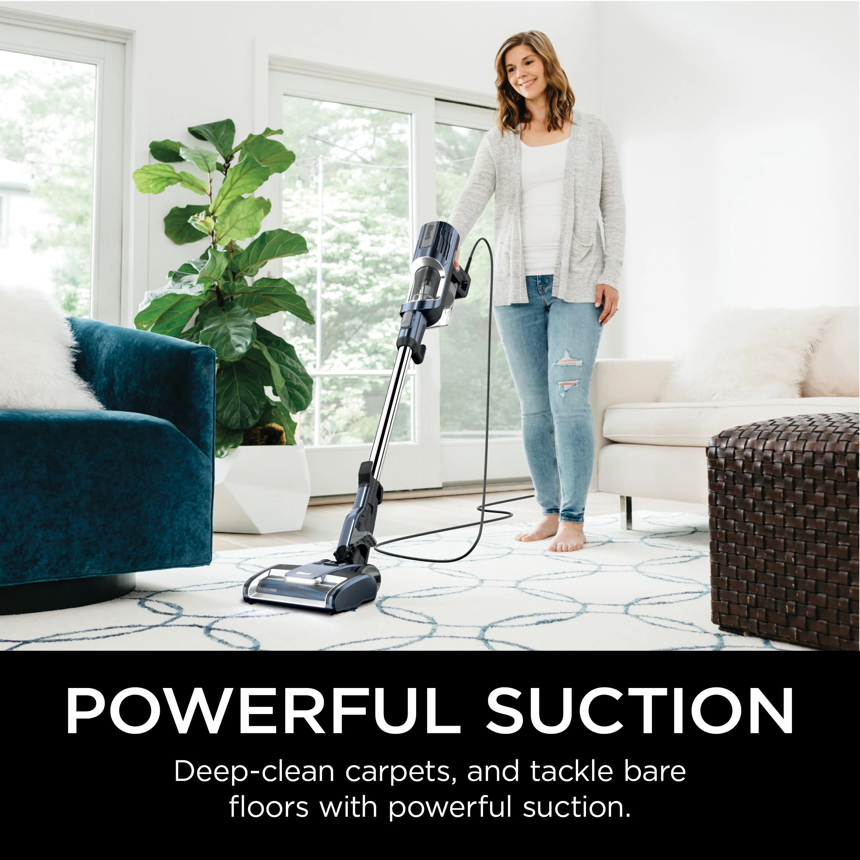 UltraLight Pet Pro Corded Stick, PowerFinsa?�� and Self Cleaning Brushroll, HZ600, Cordless Stick Vacuum, Lightweight, Powerful Suction, Pet Hair, Hard Floor, Carpet, HEPA Filter(Blue/Single) Image 9