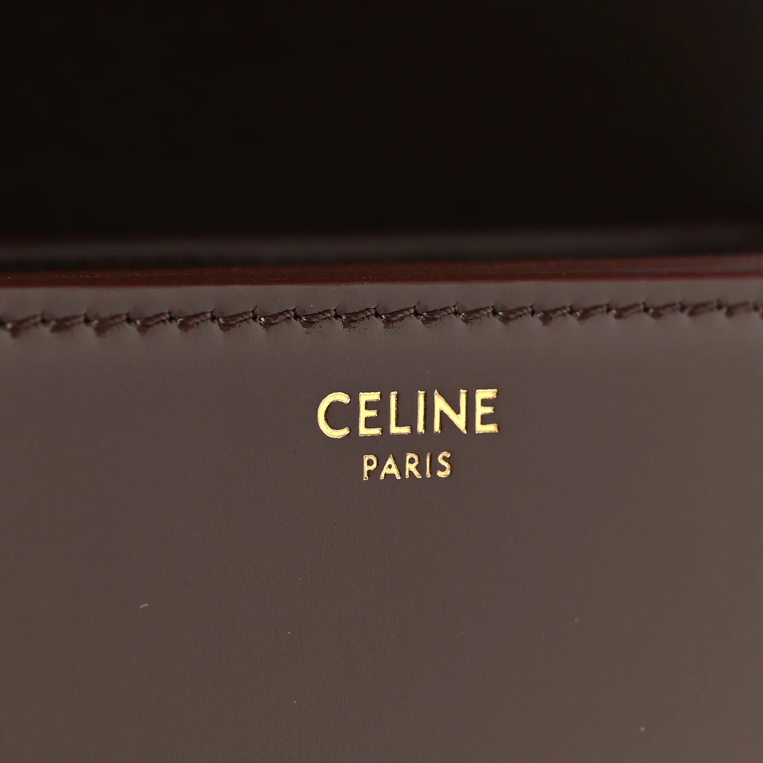 Shiny Calfskin Medium Triomphe Chestnut