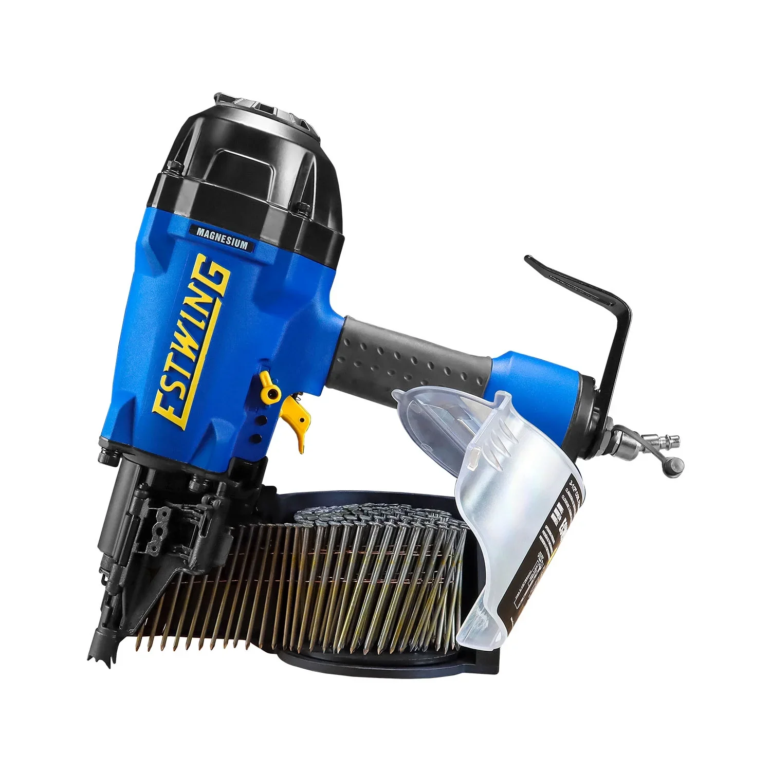 Estwing ECN90 Pneumatic 15 Degree 3-1/2 Coil Framing Nailer with 1/4 NPT Industrial Swivel Fitting and Bag