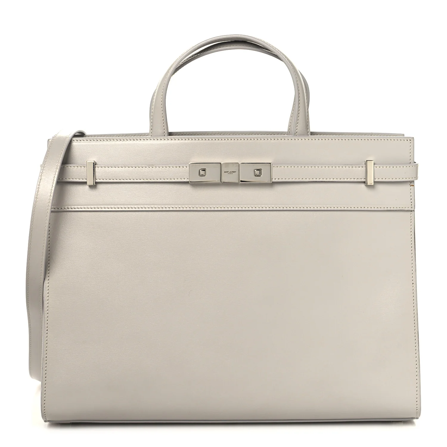 Calfskin Small Manhattan Shopper Tote Granite