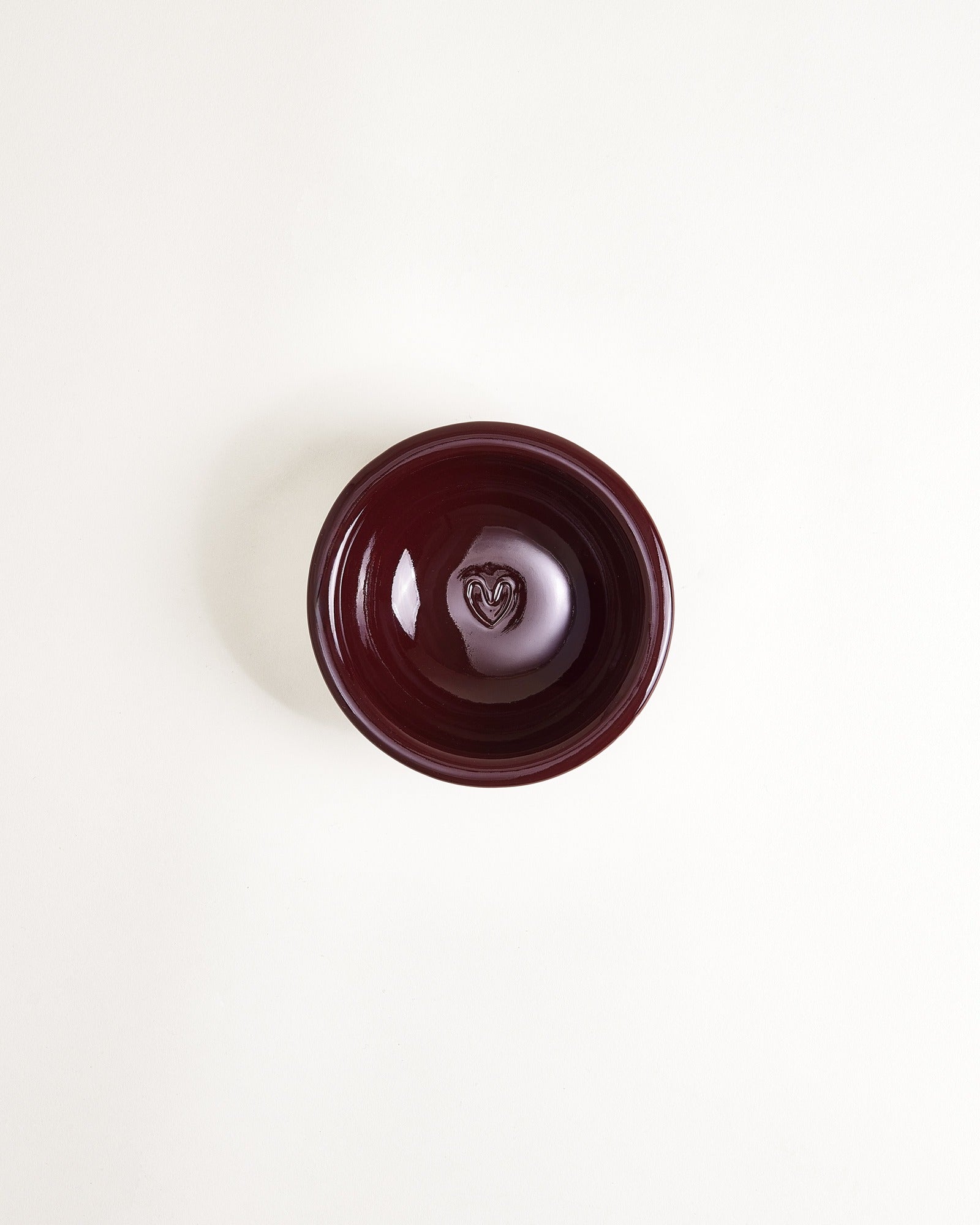 SEIA - SMALL CEREAL BOWL HEART BURGUNDY