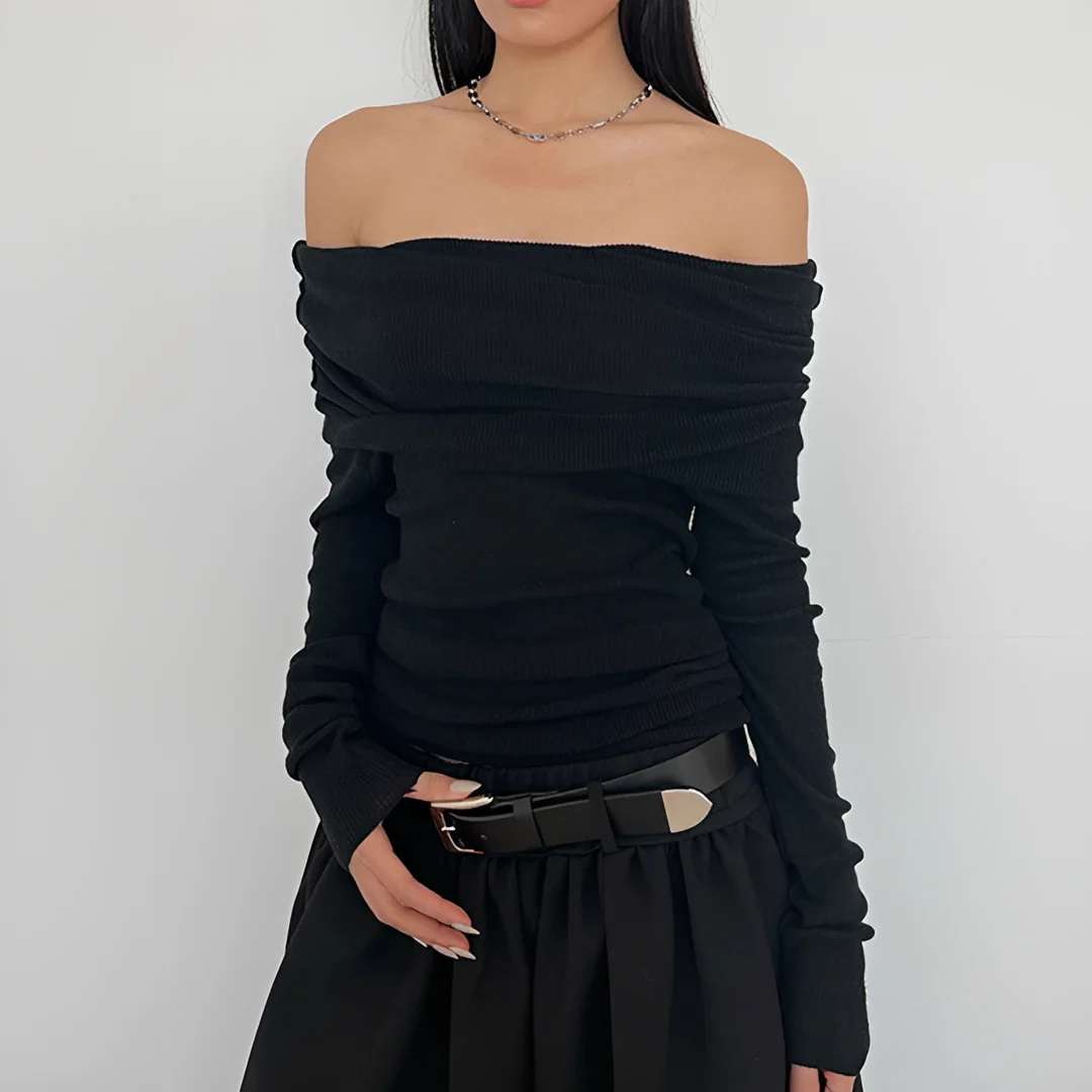 Frida - Blouse Chic Épaules Dégagées