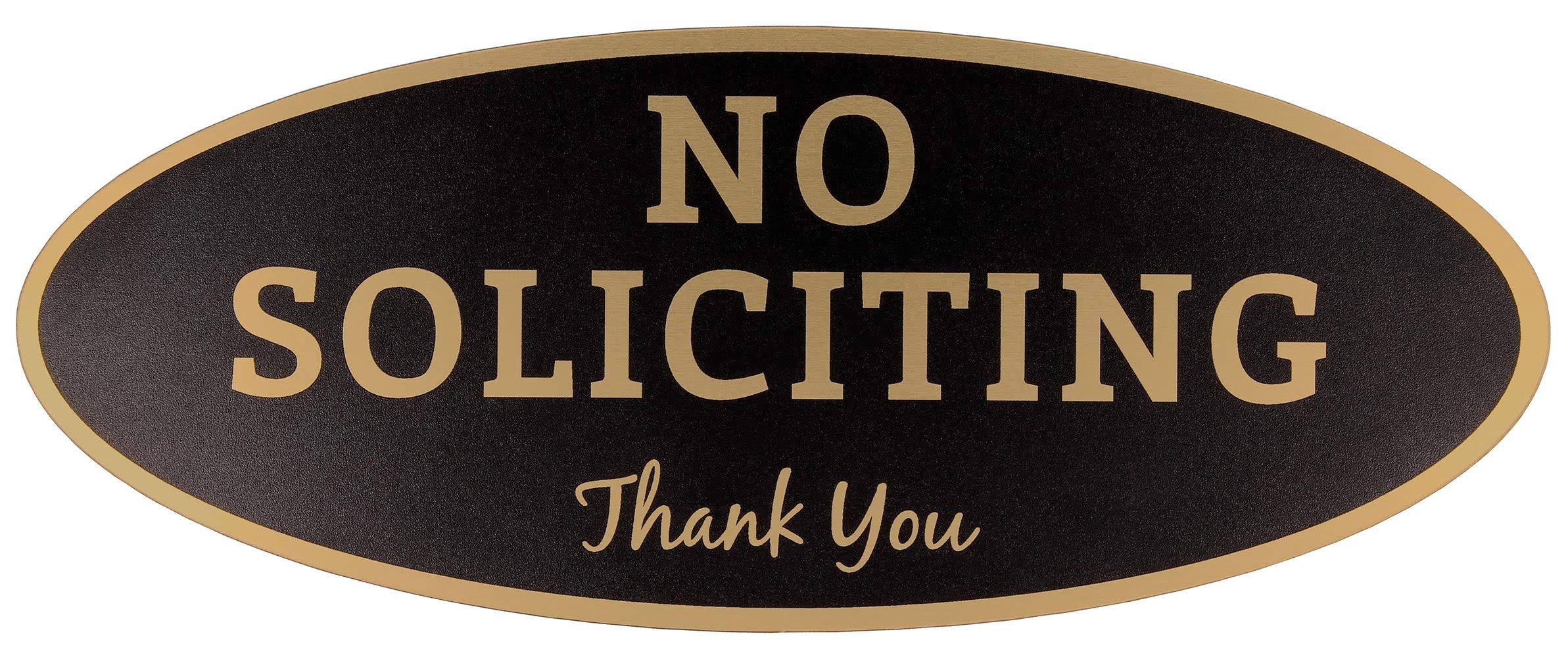 No Soliciting Sign ÿ Digitally Printed Indoor/Outdoor Sign ÿ Durable UV and Weather Resistant (Small - 2