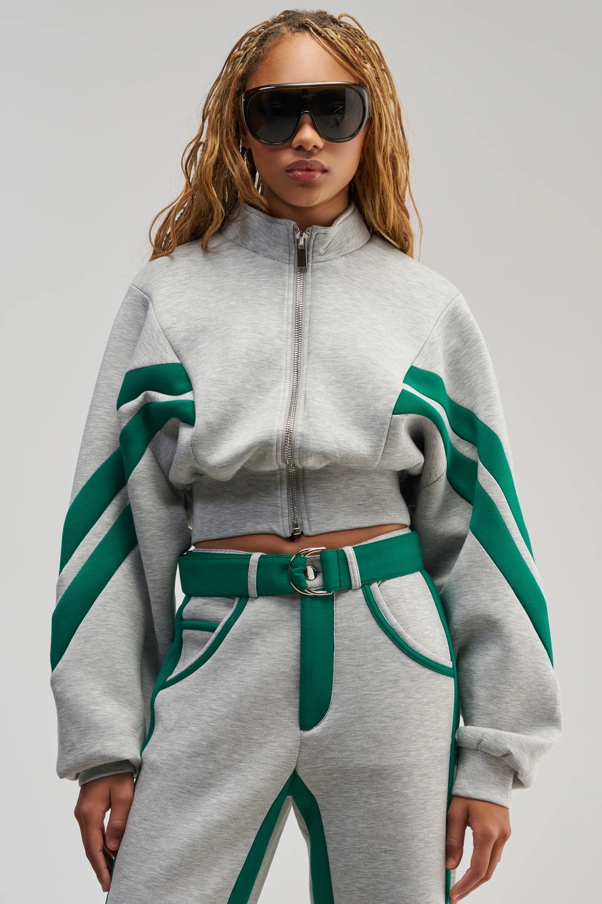 SPORT MODE SCUBA BOMBER IN GREY - Akira Store