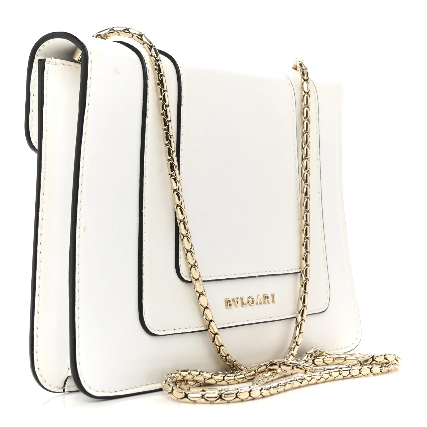 Calfskin Small Serpenti Forever Crossbody Bag White Agate