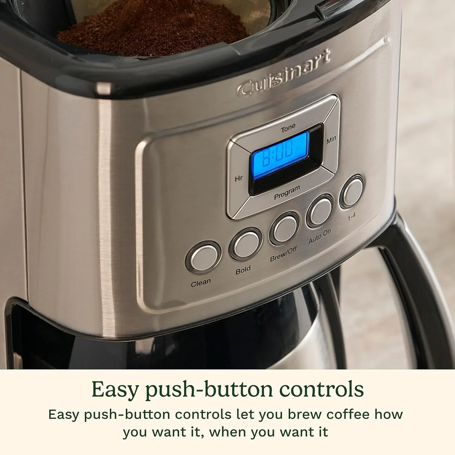 Cafetière Cuisinart 12 tasses programmable avec carafe isotherme PerfecTemp
