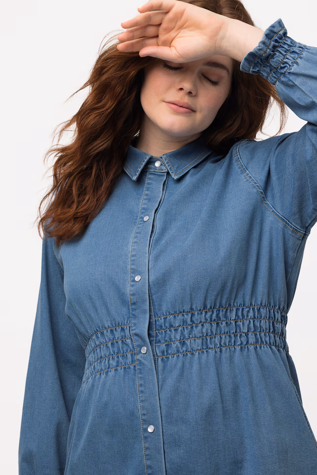 Eco Cotton Longline Denim Shirt