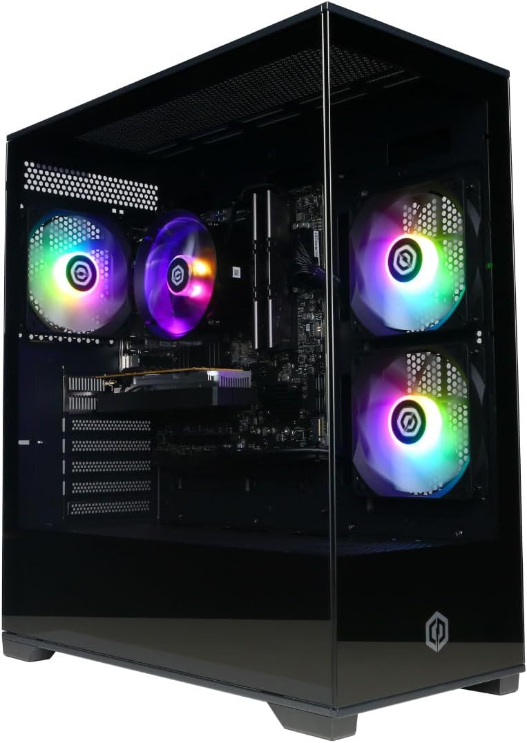 CYBERPOWERPC Gamer Master Gaming PC  AMD Ryzen 5 5500 3.6GHz  Radeon RX 6400 4GB  16GB DDR4  500GB PCIe Gen4 SSD  WiFi Ready & Windows 11 Home (GMA3100A)