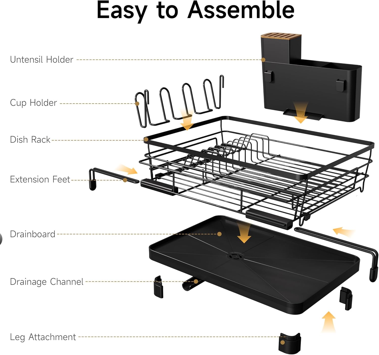 Runnatal Dish Drying Rack - Expandable Large Dish Rack Over Sink