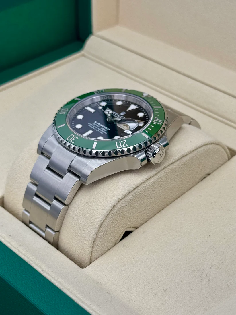 [Super Clone]Rolex Submariner 41mm Stainless Steel Black Dial Green Bezel 