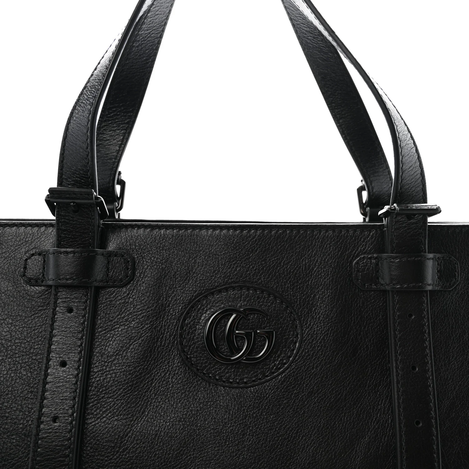 Piuma Lux Energy Monochrome Tonal GG Medium Tote Bag Black