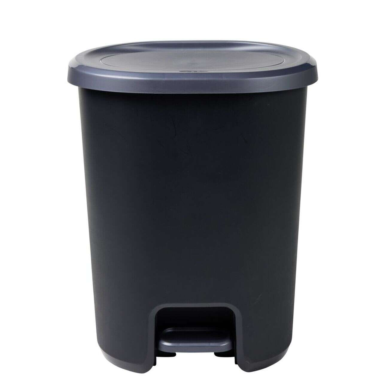 Poubelle à pédale 27L Lynea plastique noir 37x29,5xH46cm