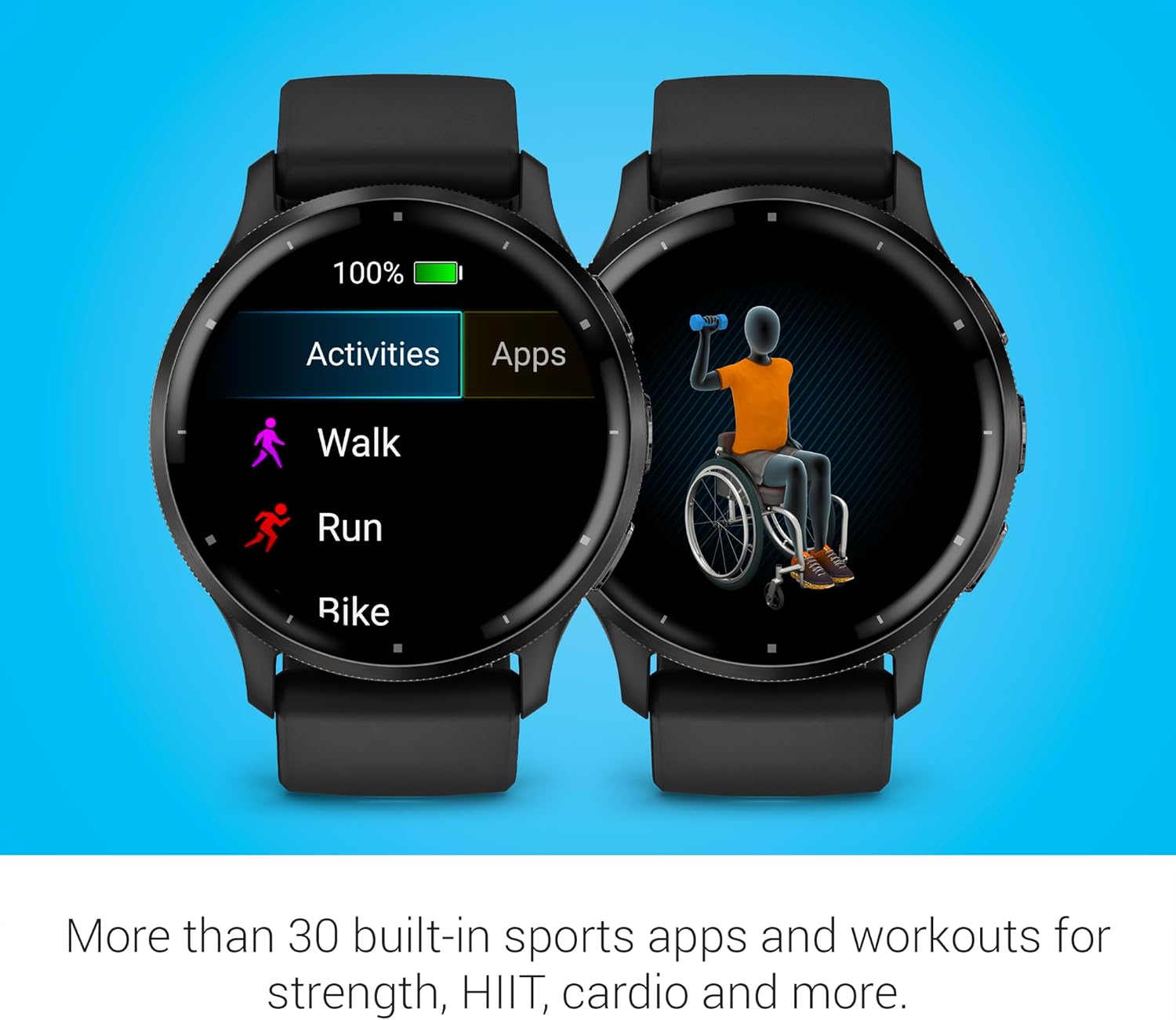 Garmin Venu 3 Running GPS Smartwatch with AMOLED Display  Advanced Health  Fitness Features  Up to 14 Day Battery Life with Signature Power Bundle | Slate with Black Silicone Band