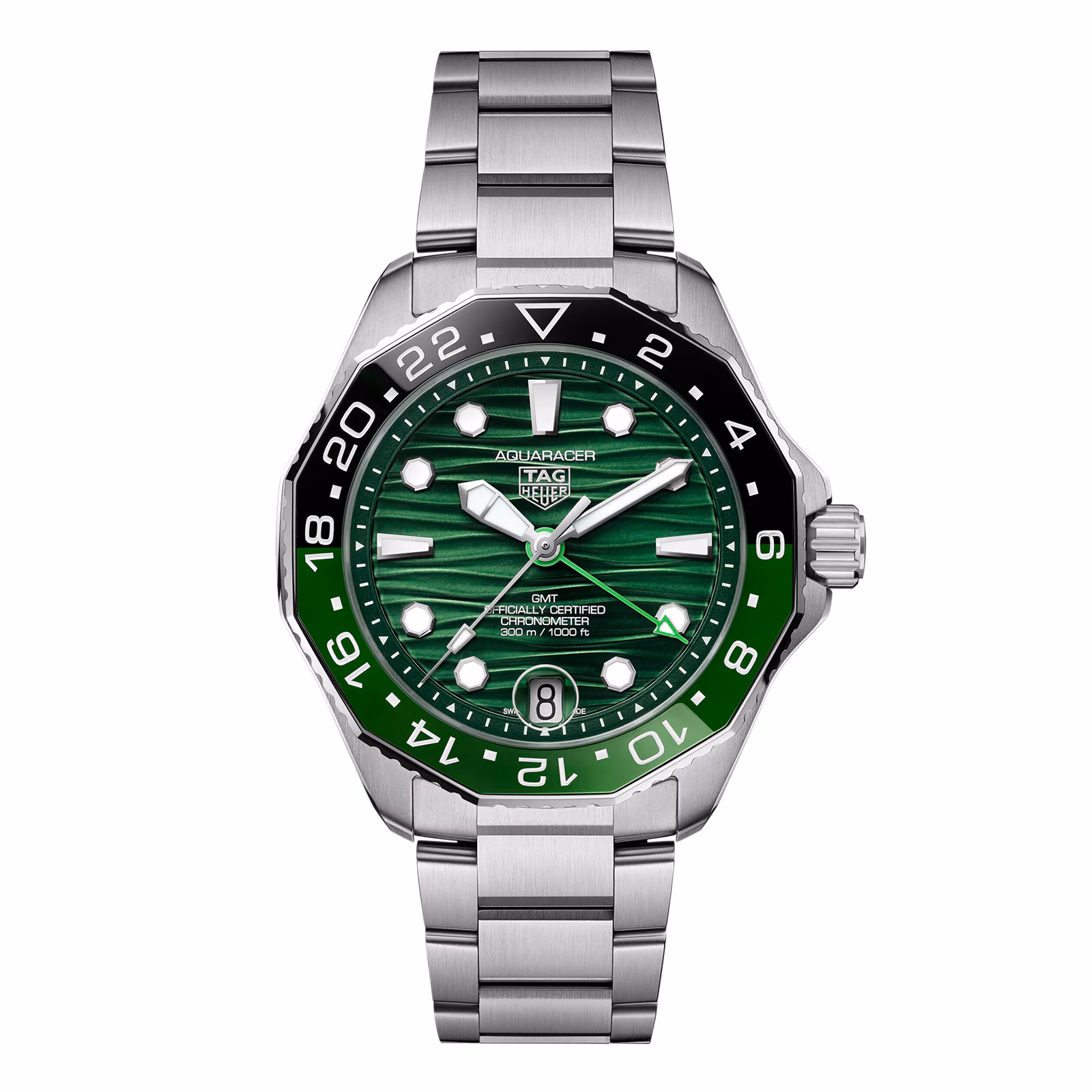 【Super Clone】TAG Heuer Aquaracer Professional 300 GMT 42mm Mens Watch Green WBP5115.BA0013