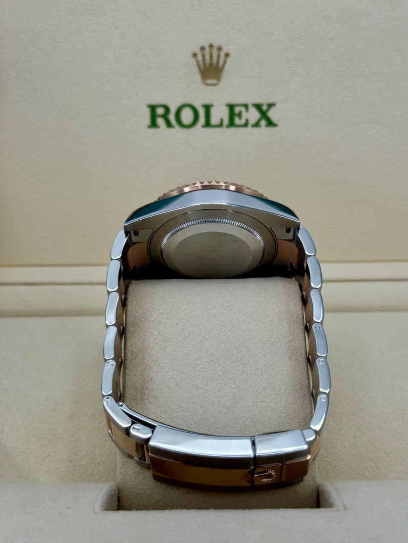 [super clone]Rolex GMT Master II 40 Two Tone Rose Gold Rootbeer 126711CHNR