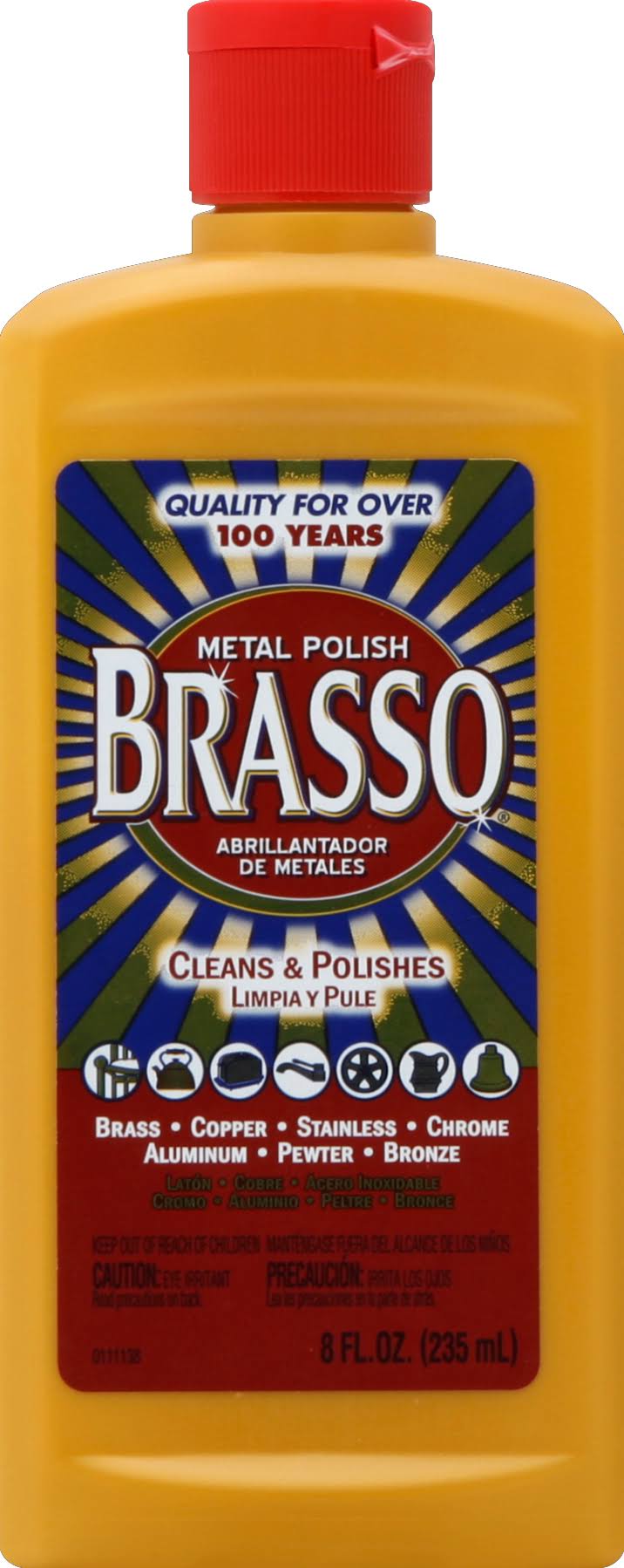 Brasso Metal Polish & Cleaner - 8 fl oz bottle