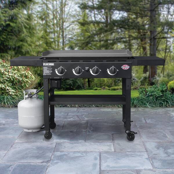 4-Burner Propane Gas Griddle in Black