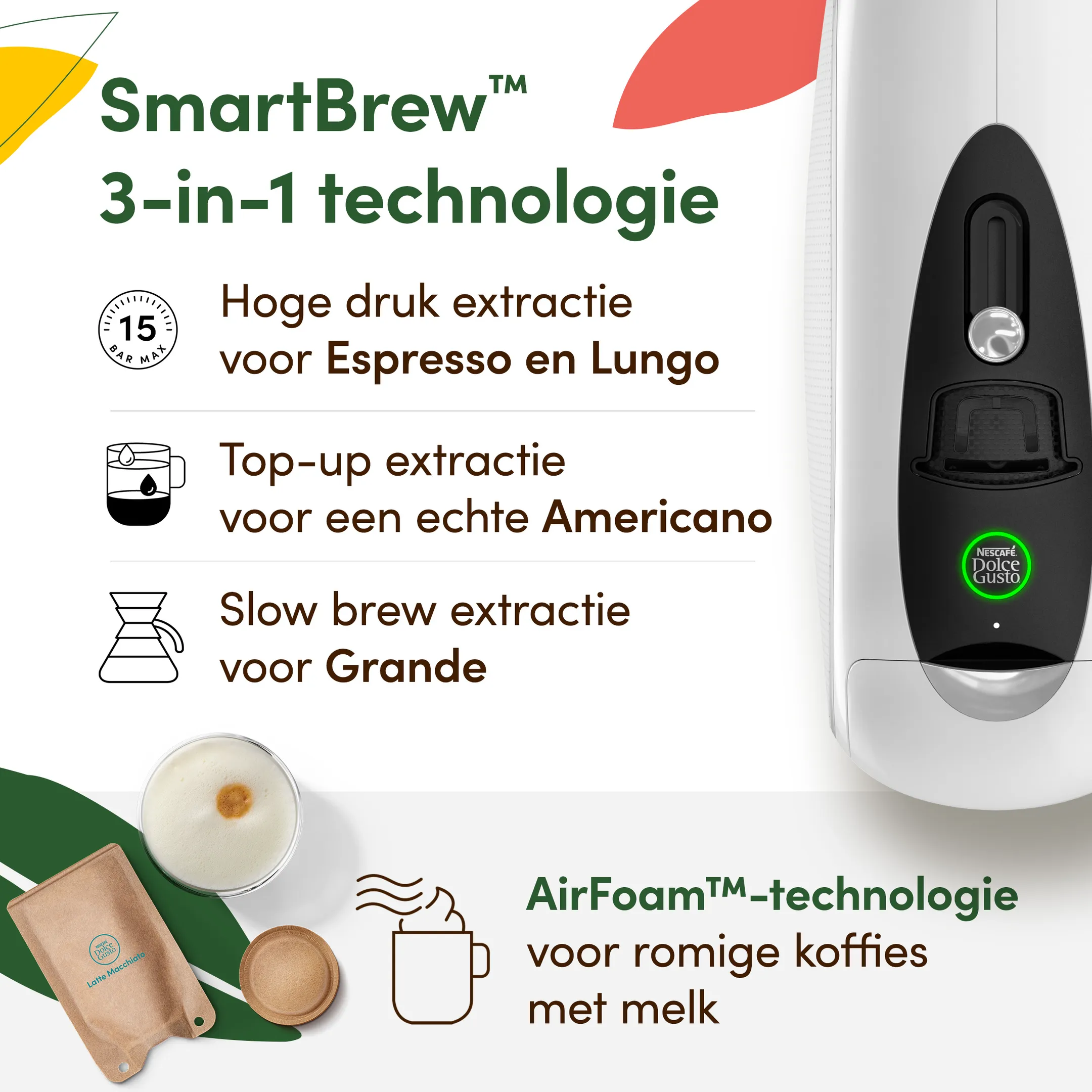 Krups Koffiemachine NESCAFÉ Dolce Gusto NEO LATTE wit KP850110