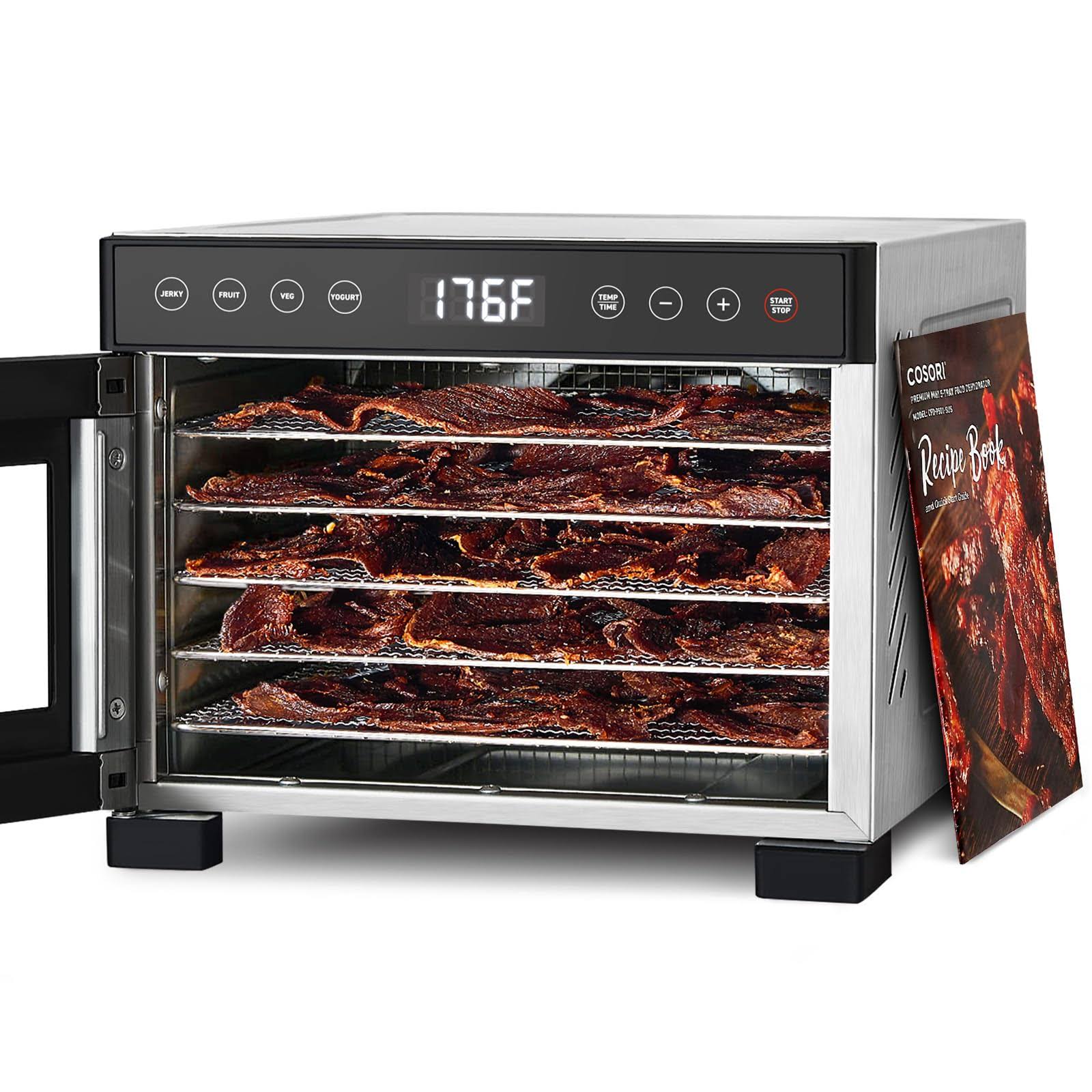 Cosori Food Dehydrator for Jerky, 176��F Temperature Control, 5 Stainless Steel Trays Dryer Machine