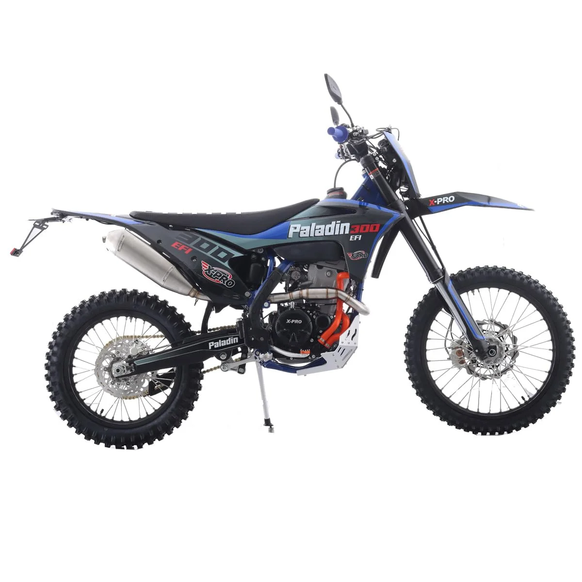X - Pro Paladin 300 EFI Dirt Bike with 6 - Speed Manual Transmission and Balance Shaft and Dual Overhead Camshaft (DOHC) with Four Valves Engine, Electric Start! Big 21"/18" Wheels!