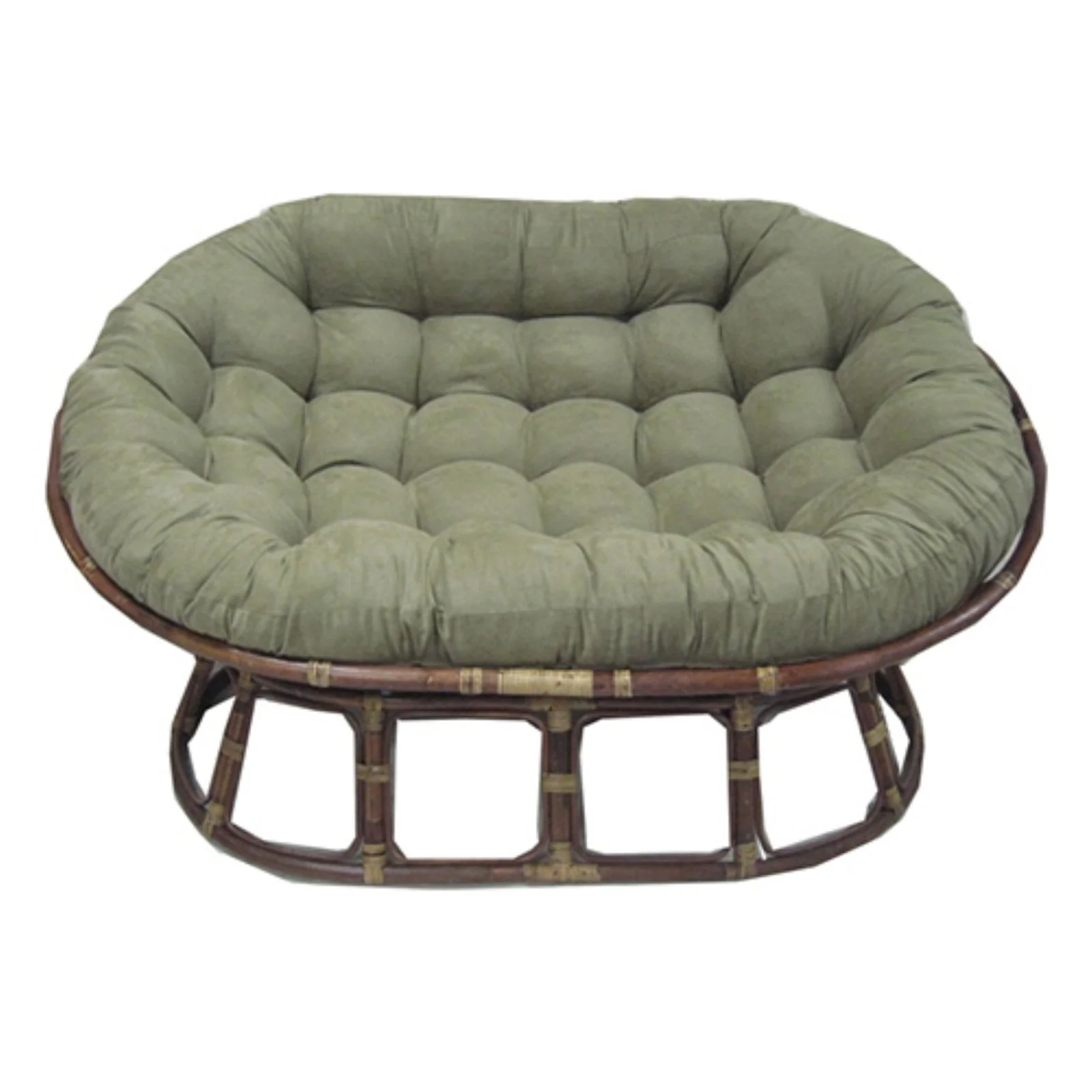 Blazing Needles 78 x 58 in. Oversize Double Papasan Micro Suede Cushion(Aqua Blue)