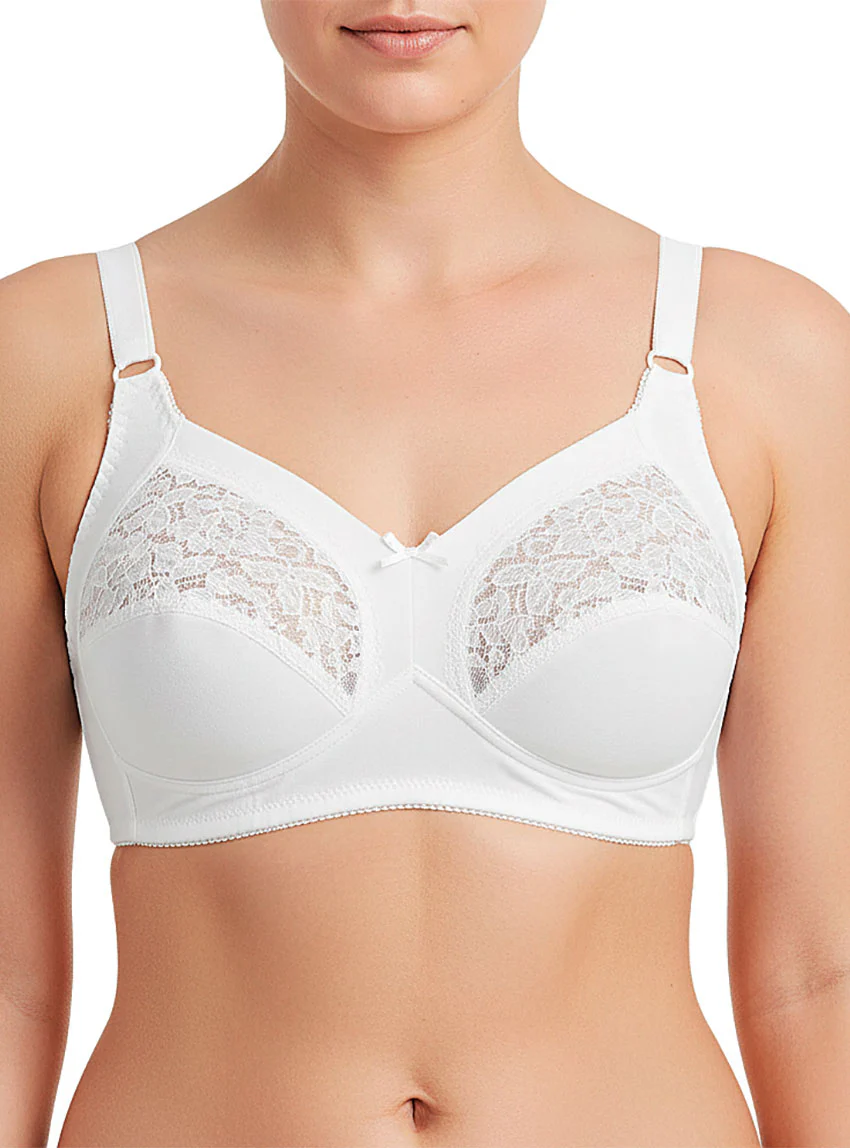 Soutien-gorge sans armatures en coton blanc