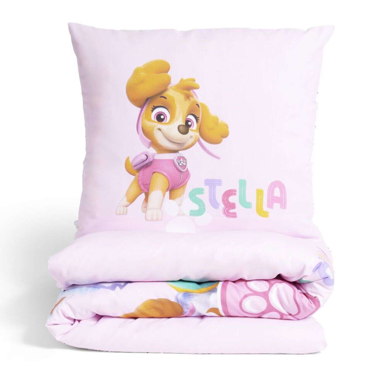 Parure de lit 1 place Pat' Patrouille Stella et Everest