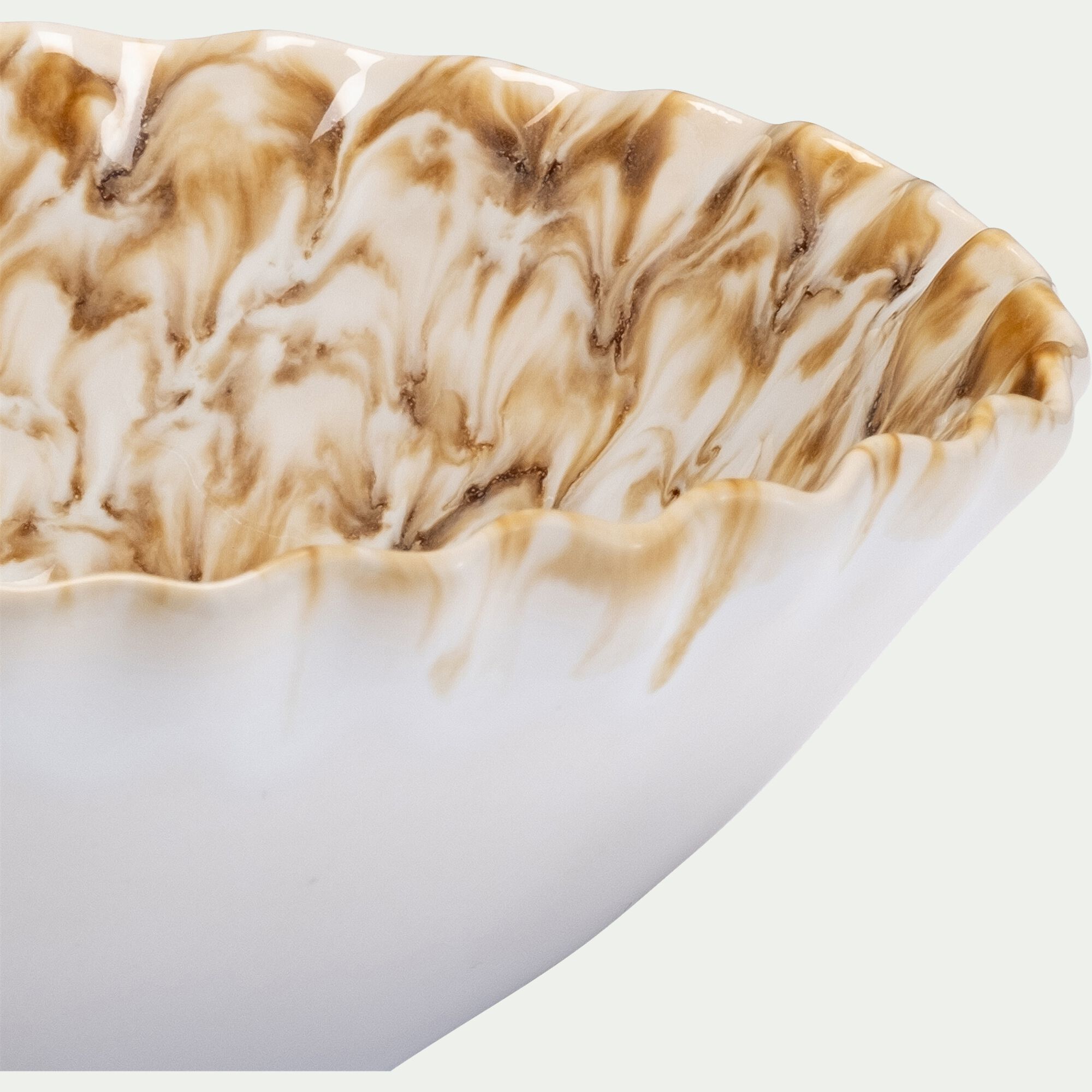 ALBA - Bol marbré en grès D18,5cm - beige alpilles