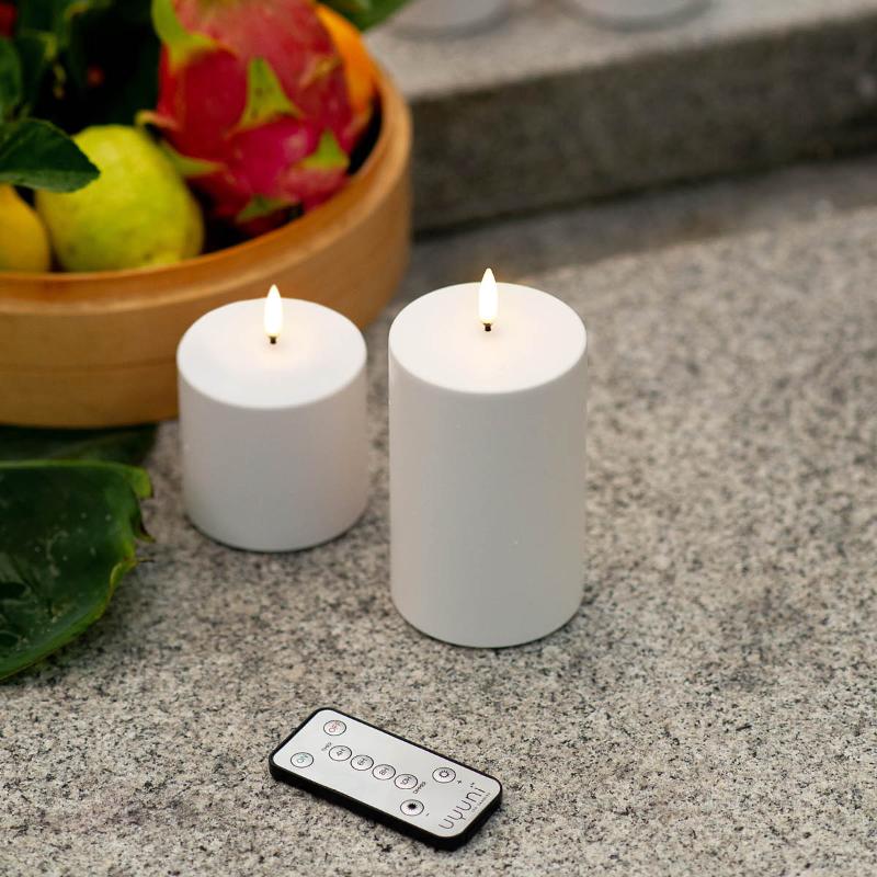 LED-lys utendørs 8x8 cm hvit