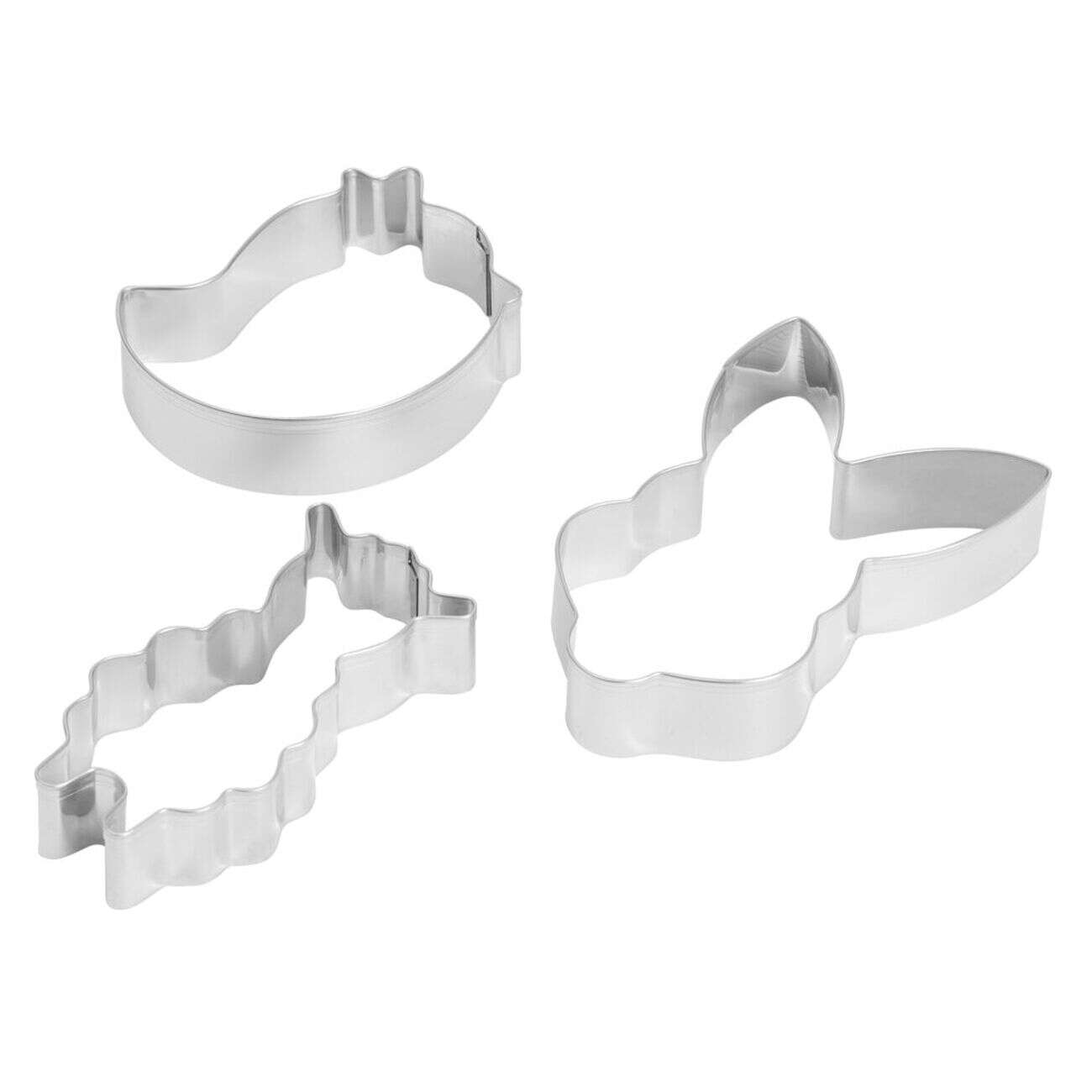 Emporte-pièces x3 spécial Pâques acier inoxydable L13cm