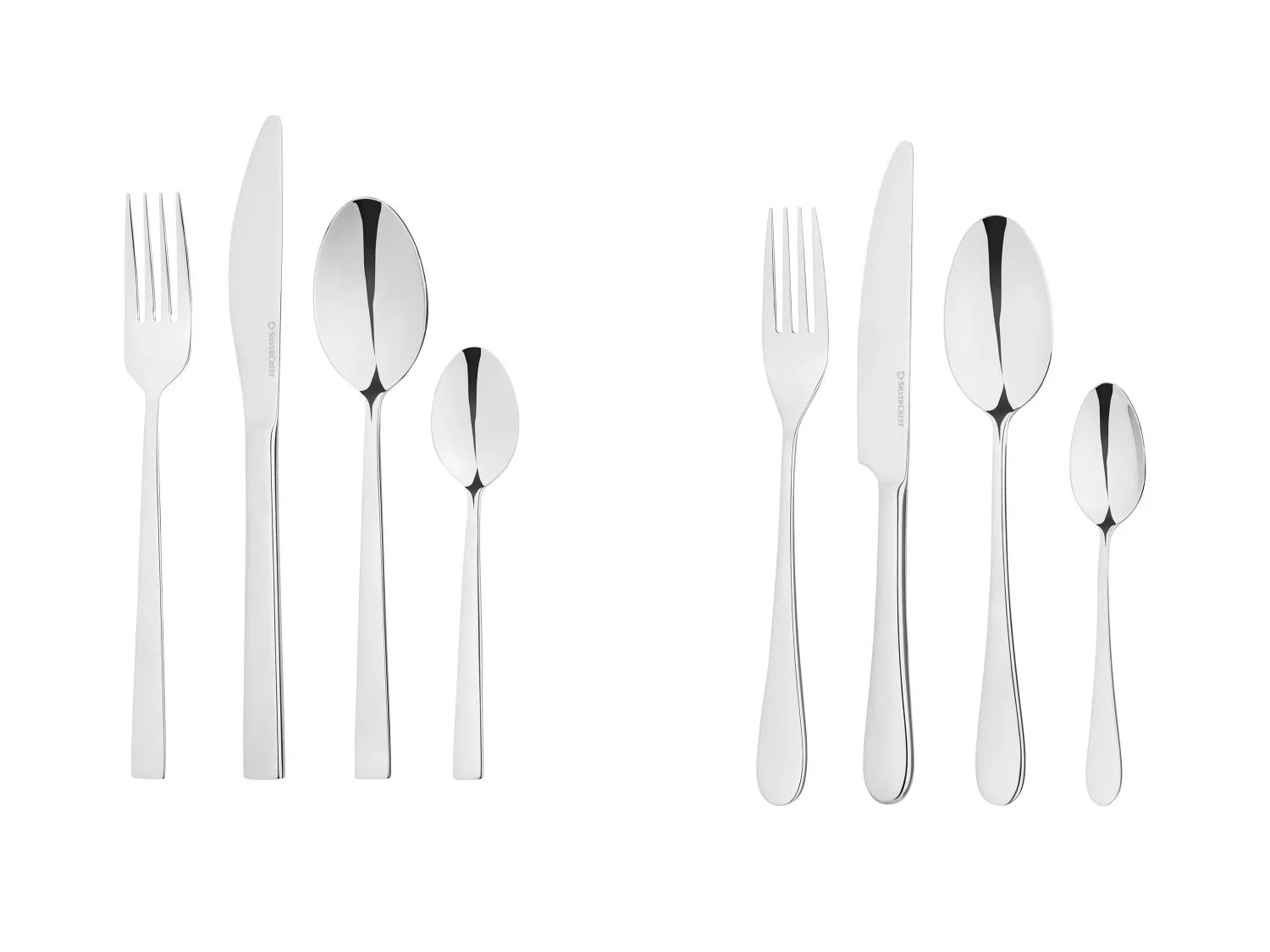 SILVERCREST Set de 24 couverts en acier inoxydable poli