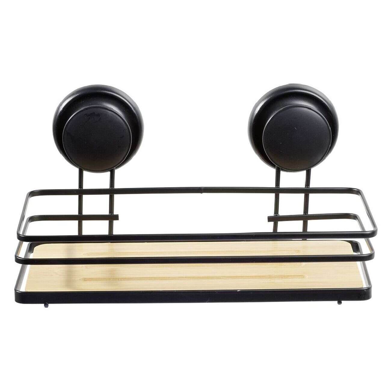 Serviteur de douche métal noir bambou