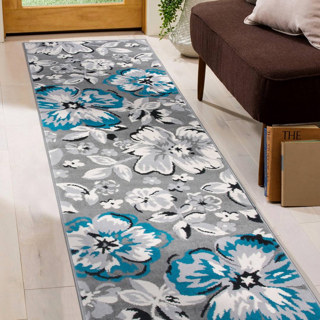 Ericson Moroccan Blue/Grey Area Rug Andover Mills Rug Size: Runner 2' x 7'2