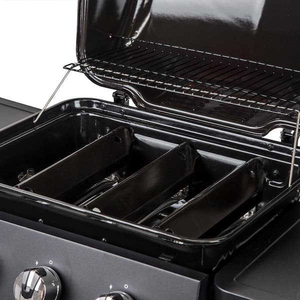 3-Burner Open Cart Propane Gas Grill in Black - Image 6
