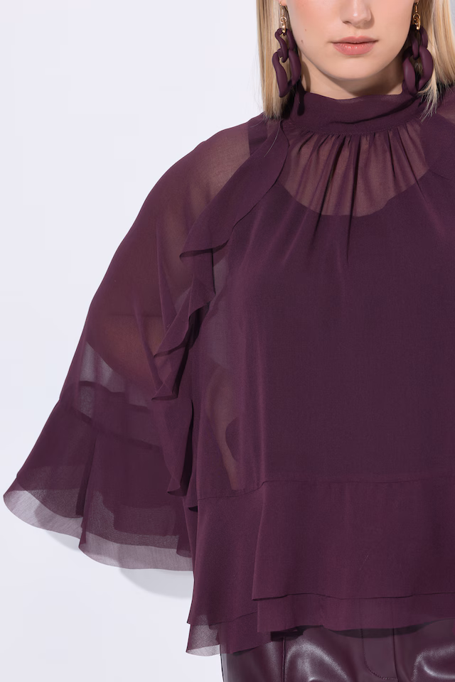 Chiffon Cape Blouse