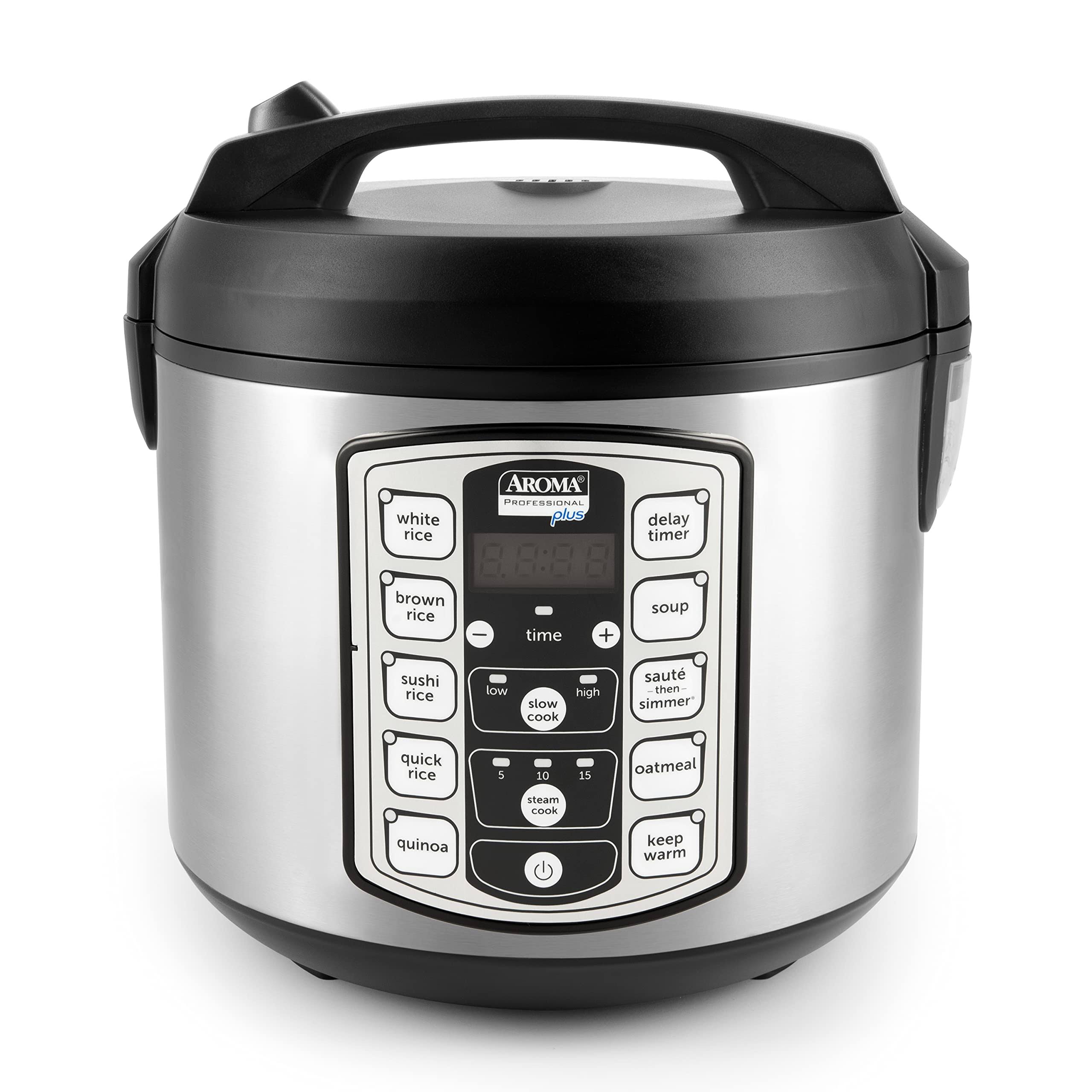Aroma Professional Plus Rice Cooker, Food Steamer & Slow Cooker, 20 Cups