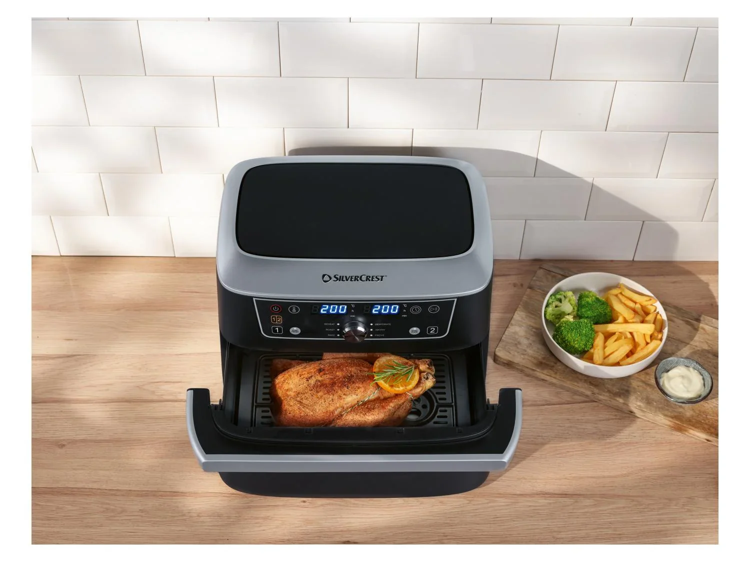 SILVERCREST Friteuse  air chaud double compartiment