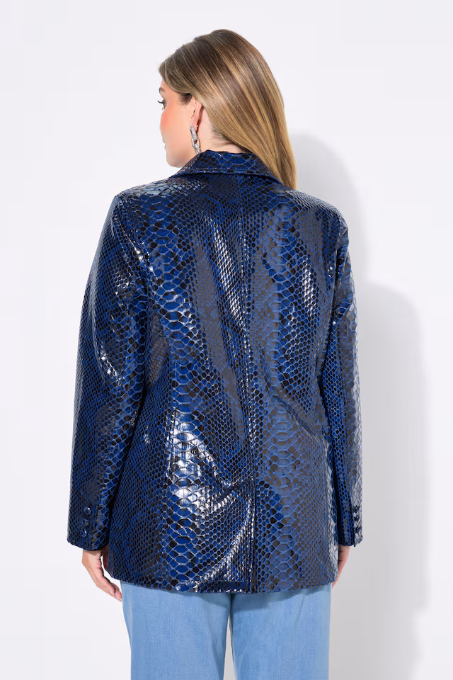 Fitted snake skin look blazer