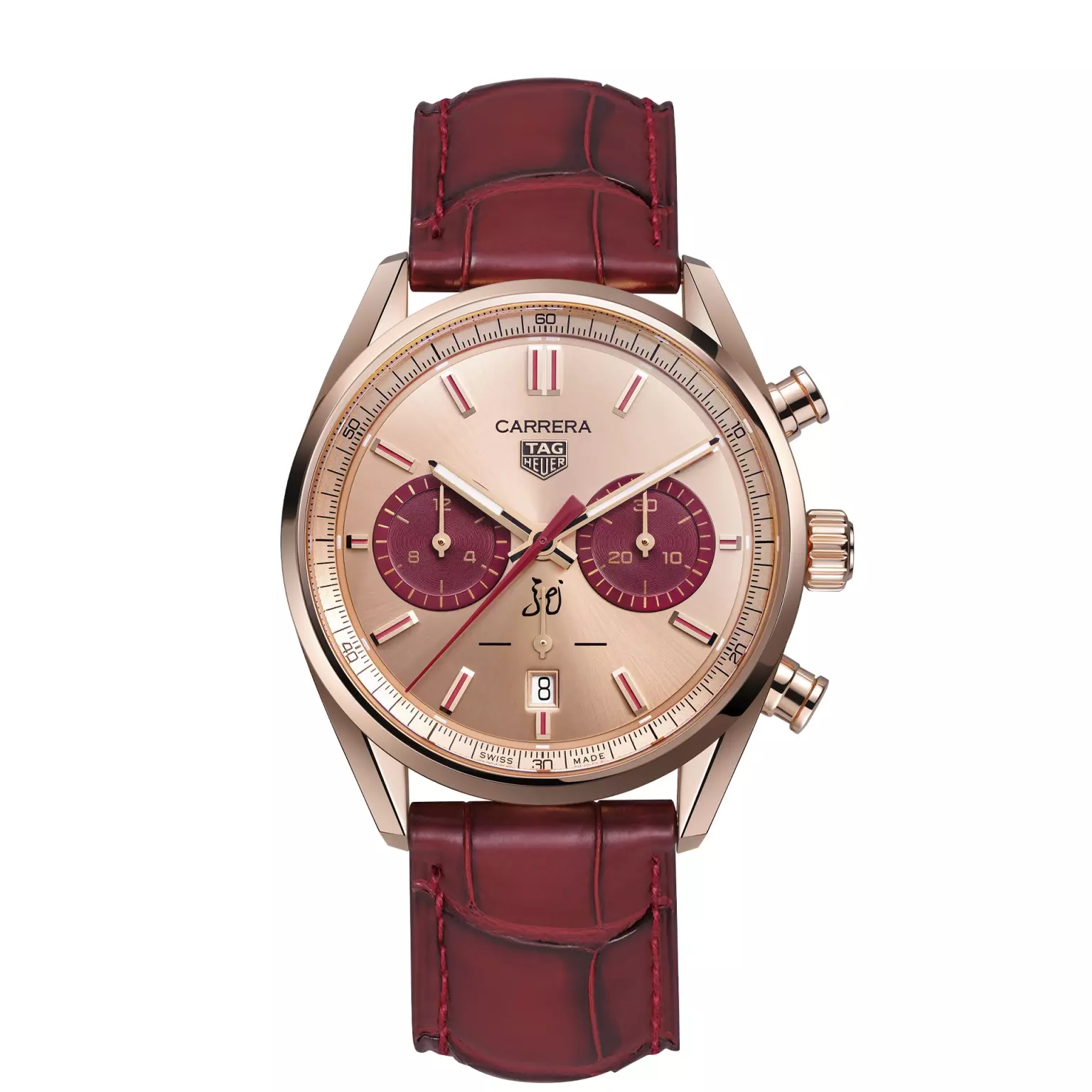 【Super Clone】TAG Heuer Carrera Chronograph Automatic 42 mm Gold 5N CBN2048.FC8323
