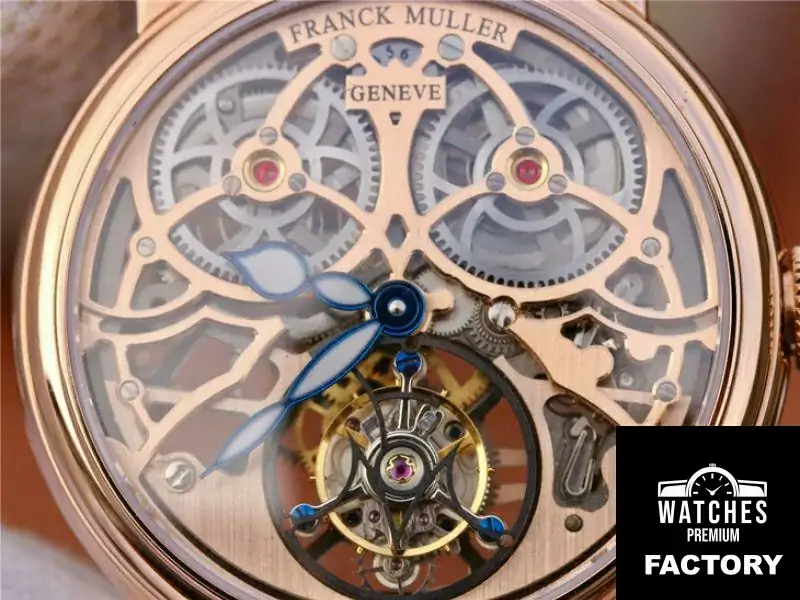 Franck Muller Giga Tourbillon 18K Rose Gold Skeleton Dial