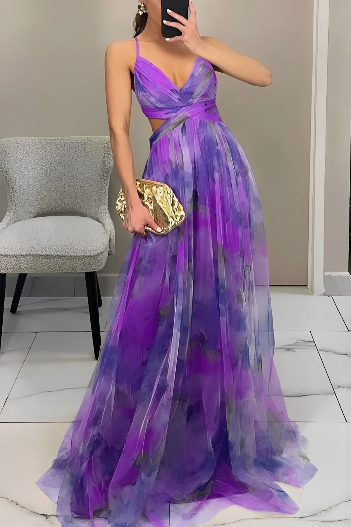 Davina - Robe Maxi Évasée Élégante