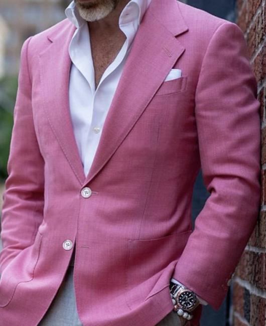 Blazer élégant uni à revers cranté et une poche boutonnée