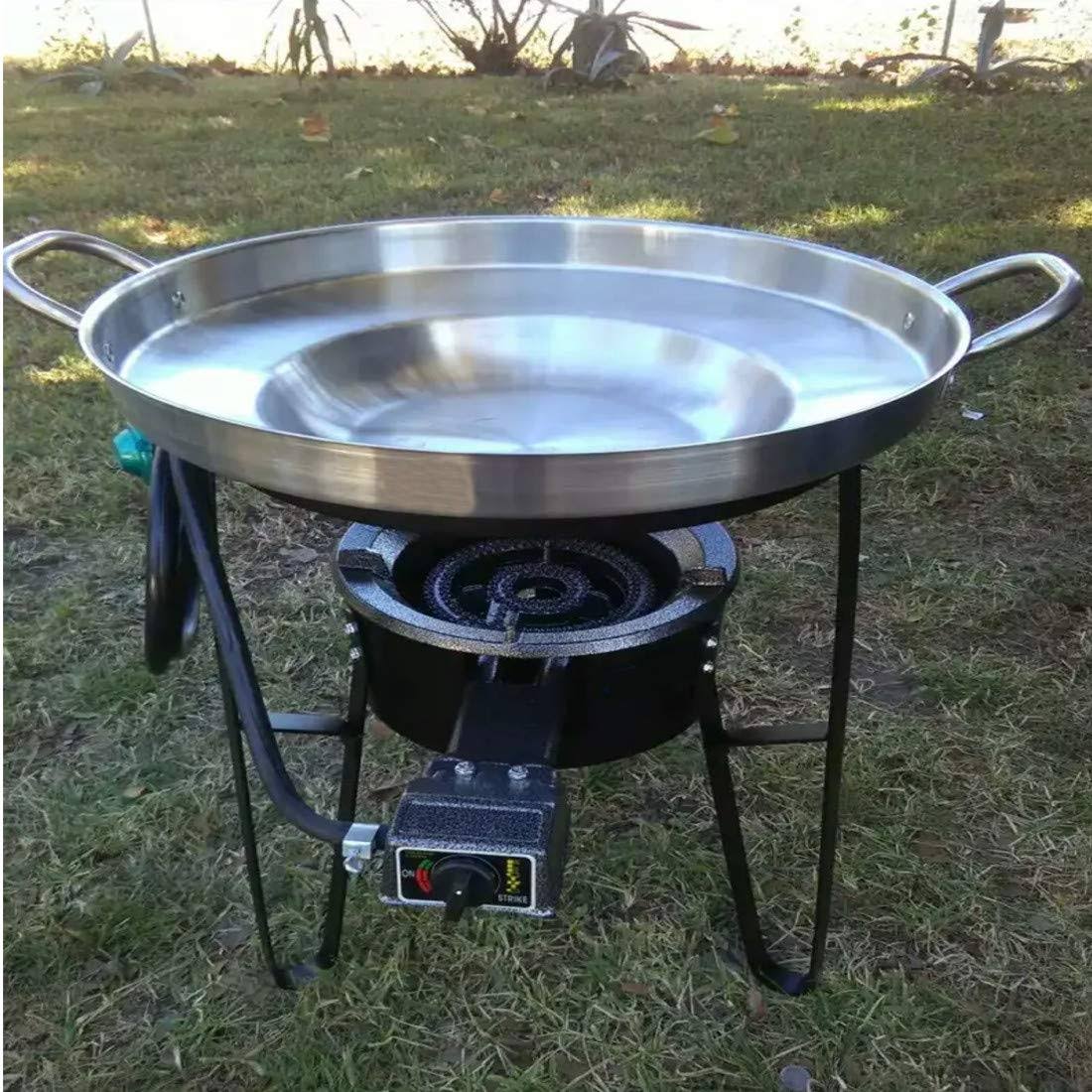 Large 3 in 1 Mexican Style Concave Comal Stainless Steel 22