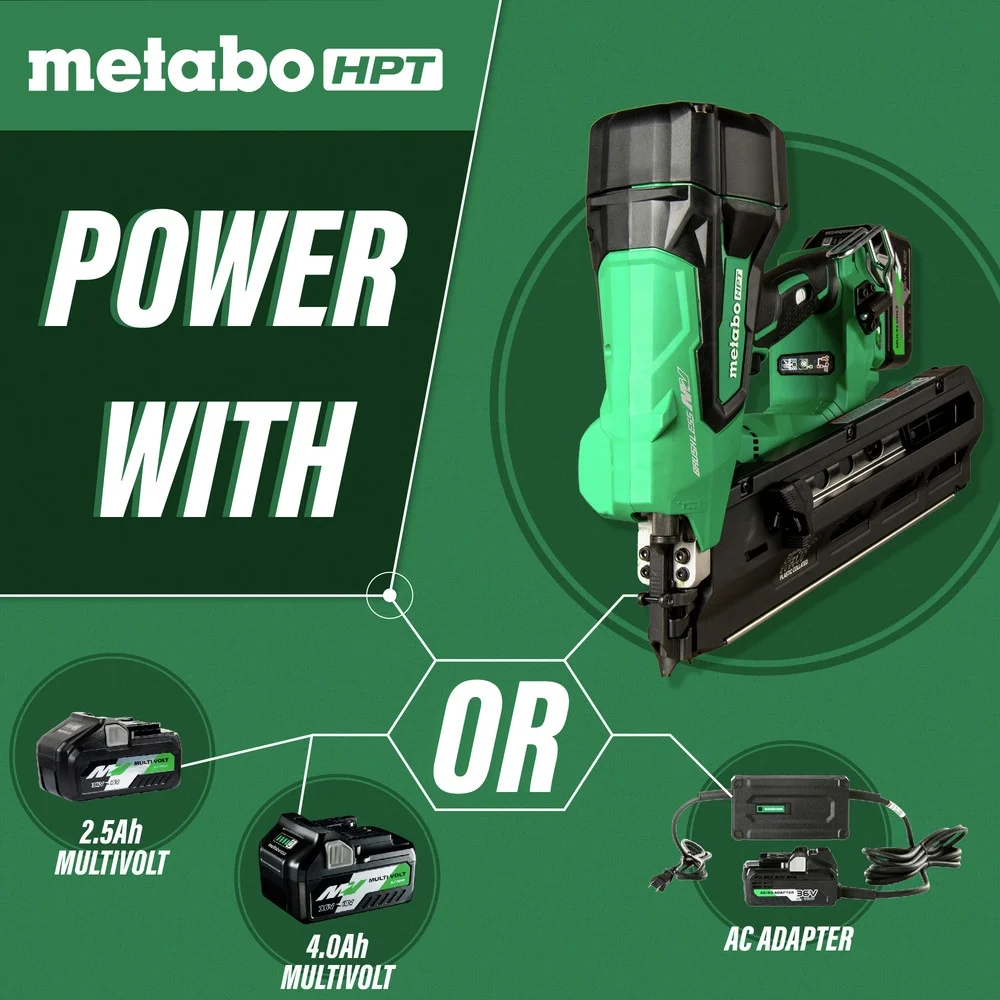 MultiVolt 36V Brushless Lithium-Ion 21 Degree Cordless Framing Nailer Kit (2.5 Ah) - Image 4